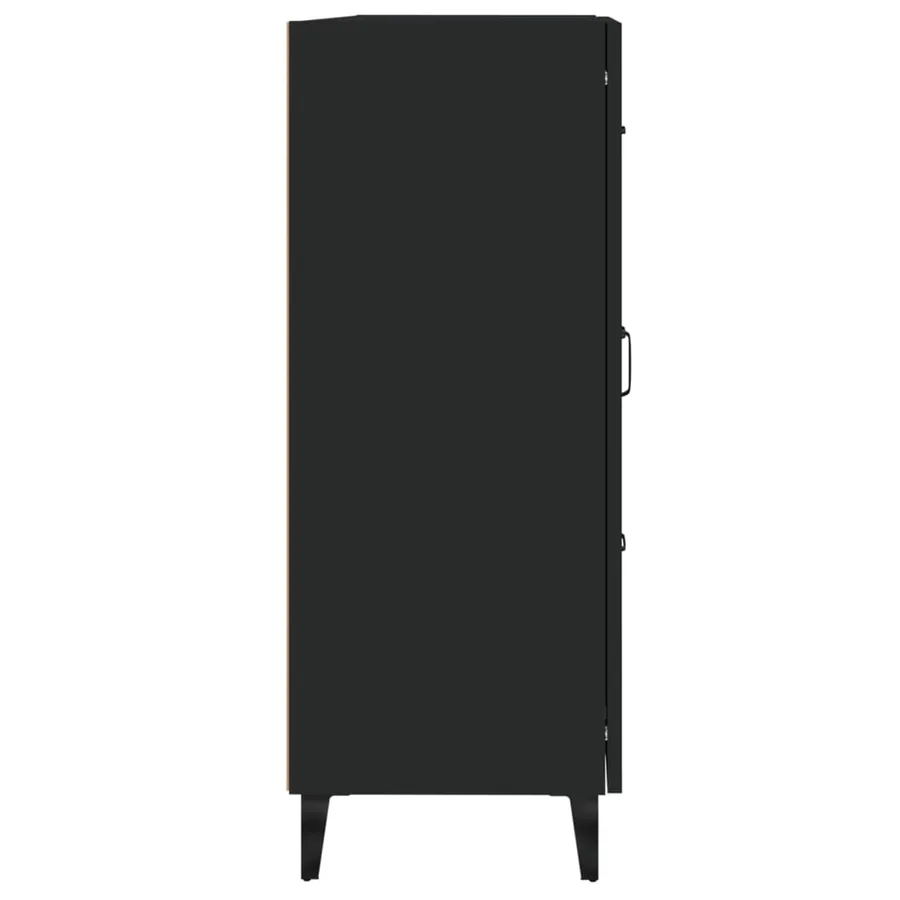 Buffet Noir 69,5x34x90 cm Bois d'ingénierie - 8