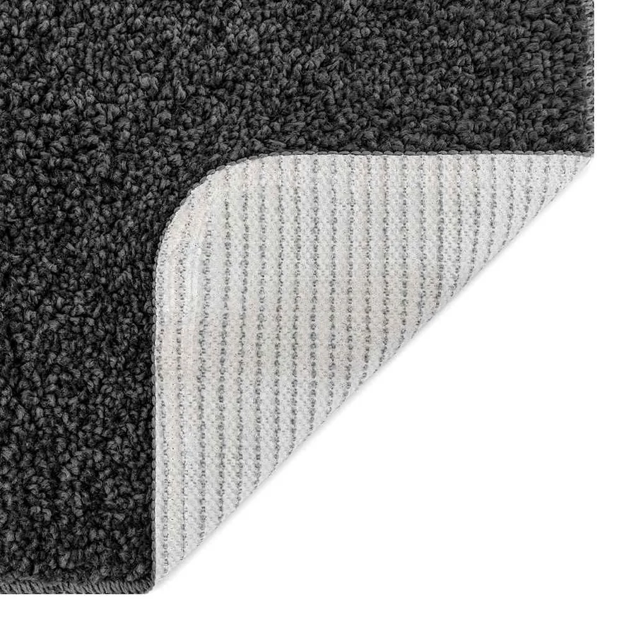 Tapis Shaggy Anti-dérapant Gris foncé 200 x 200 cm PP - 4