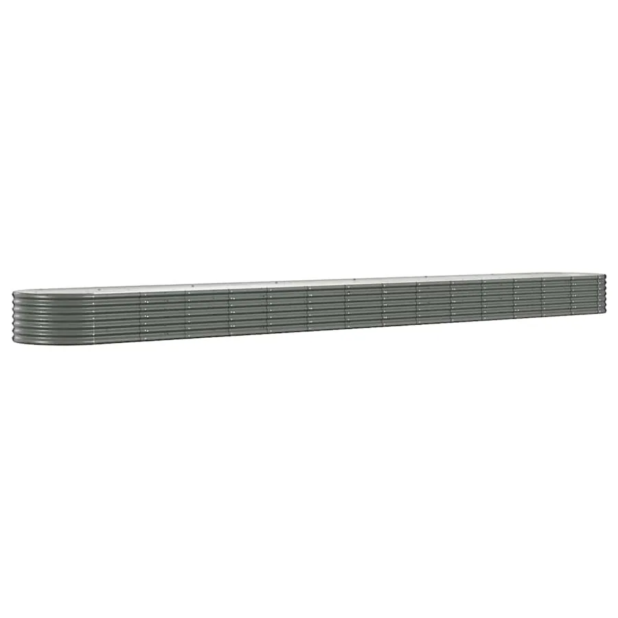 Lit surélevé de jardin Acier galvanisé 620x80x36 cm gris - 2