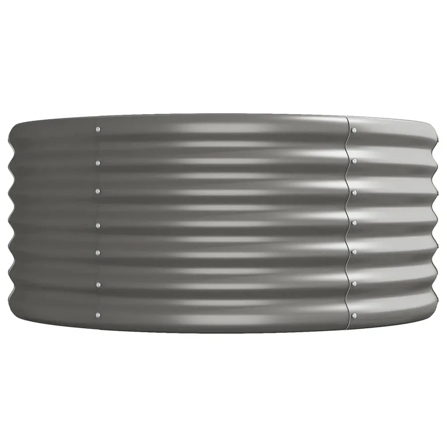 Lit surélevé de jardin Acier galvanisé 620x80x36 cm gris - 4