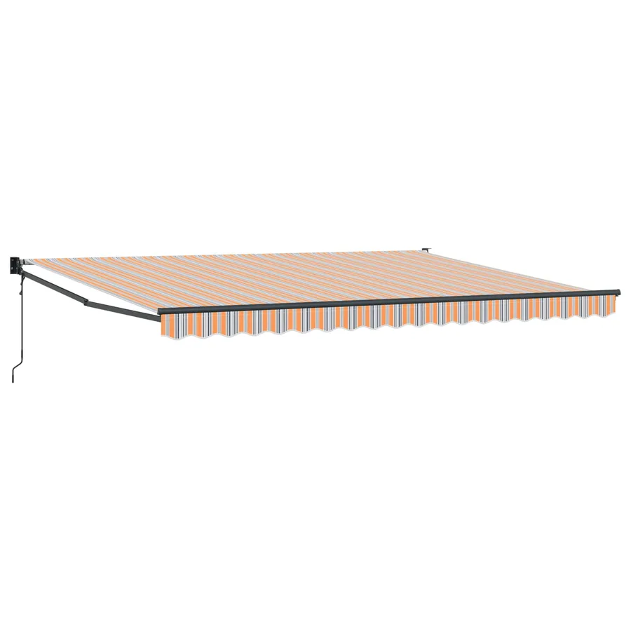 Auvent rétractable Multicolore 450 × 300 cm Polyester et métal - 2