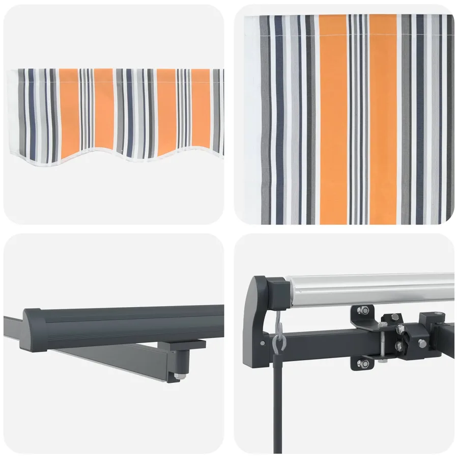 Auvent rétractable Multicolore 450 × 300 cm - 9