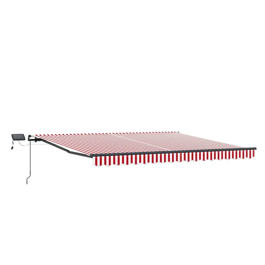 Auvent rétractable Rouge et Blanc 450 × 350 cm - 2
