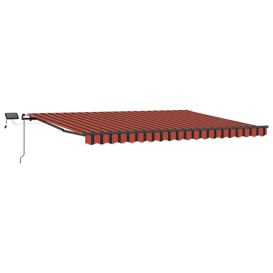 Auvent rétractable orange et marron 400 × 300 cm - 2