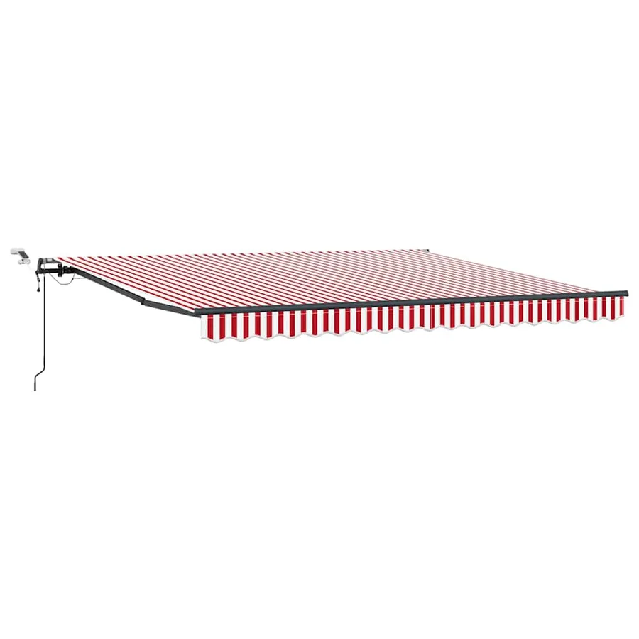 Auvent rétractable Rouge et Blanc 400 × 300 cm Polyester - 2