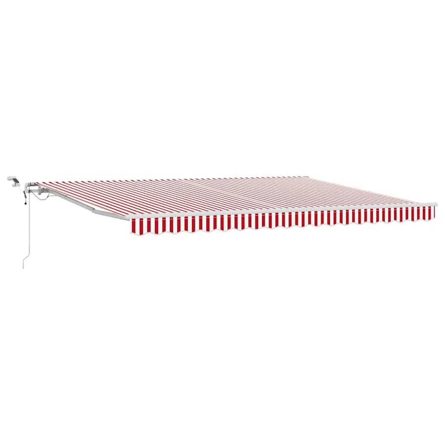 Auvent rétractable Rouge et Blanc 450 × 350 cm Polyester - 2