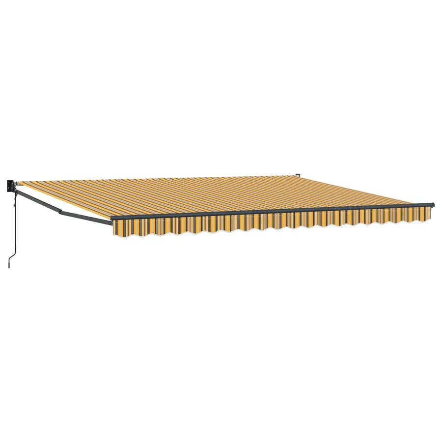 Auvent rétractable Multicolore 450 × 300 cm Polyester et métal - 2
