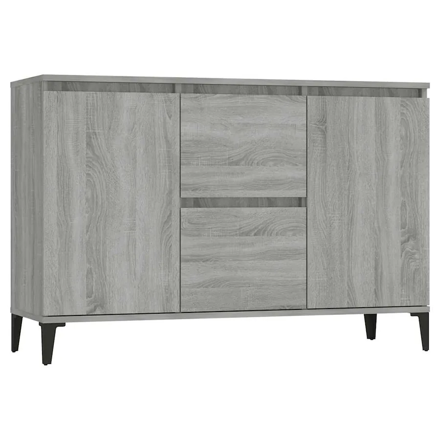 Buffet Sonoma gris 102x35x70 cm Bois d'ingénierie - 2