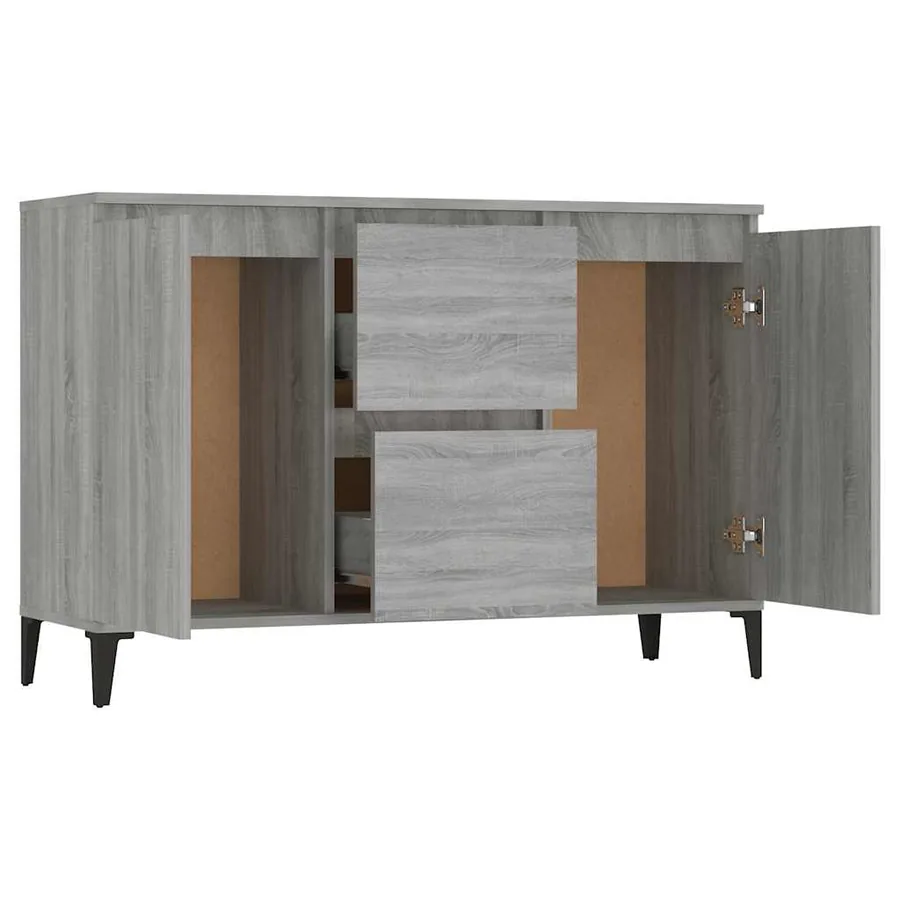 Buffet Sonoma gris 102x35x70 cm Bois d'ingénierie - 5