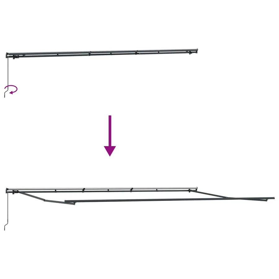 Auvent rétractable Multicolore 600 × 350 cm - 9