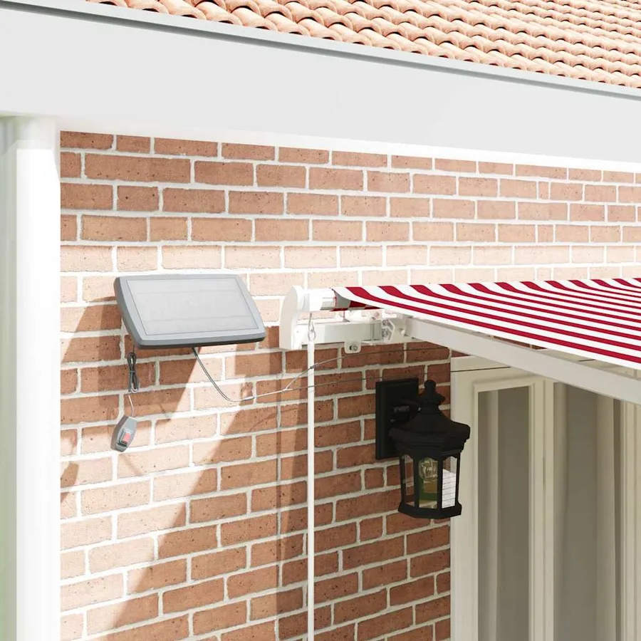 Auvent rétractable Rouge et Blanc 600 × 300 cm - 4