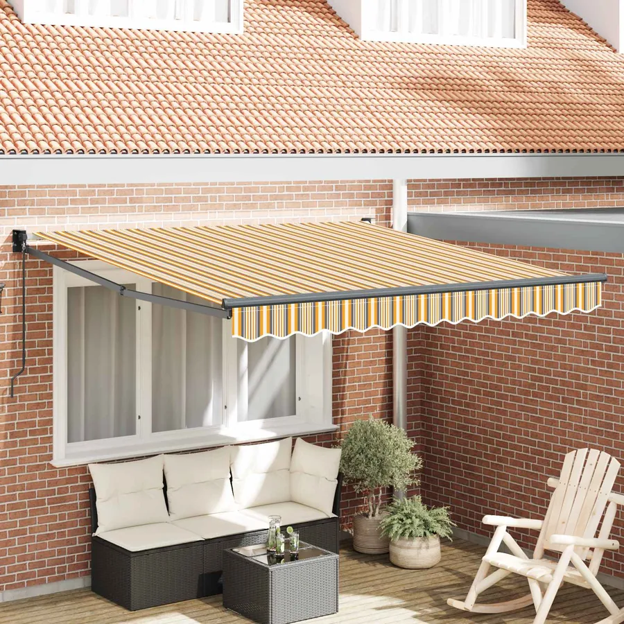 Auvent rétractable Multicolore 350 x 250 cm
