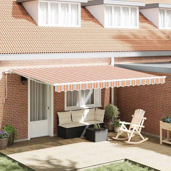 Auvent rétractable Multicolore 450 × 300 cm