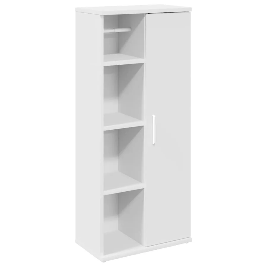 Meuble de salle de bain avec porte-rouleau blanc 39x22x90 cm - 2