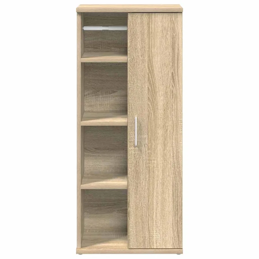 Meuble de salle de bain avec porte-rouleau chêne sonoma - 4
