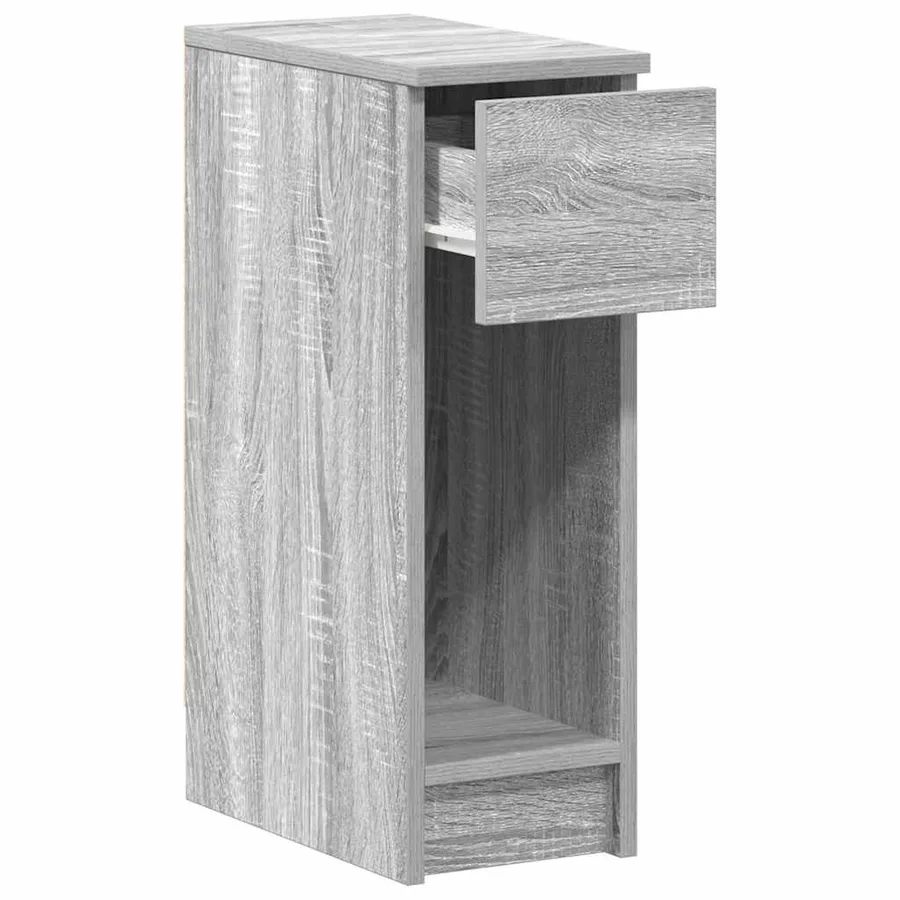 Tables de chevet avec tiroir 2 pcs sonoma gris 20x36x60 cm - 5