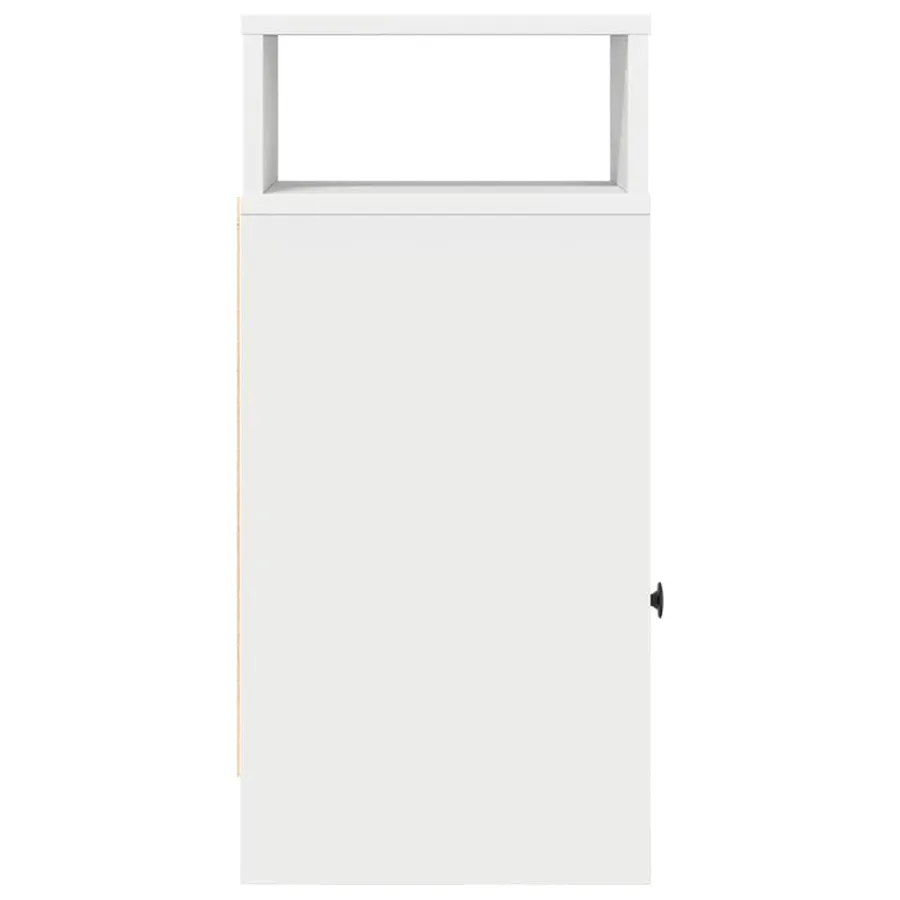 Tables de chevet 2 pcs avec tiroir blanc 25x31x66 cm - 6