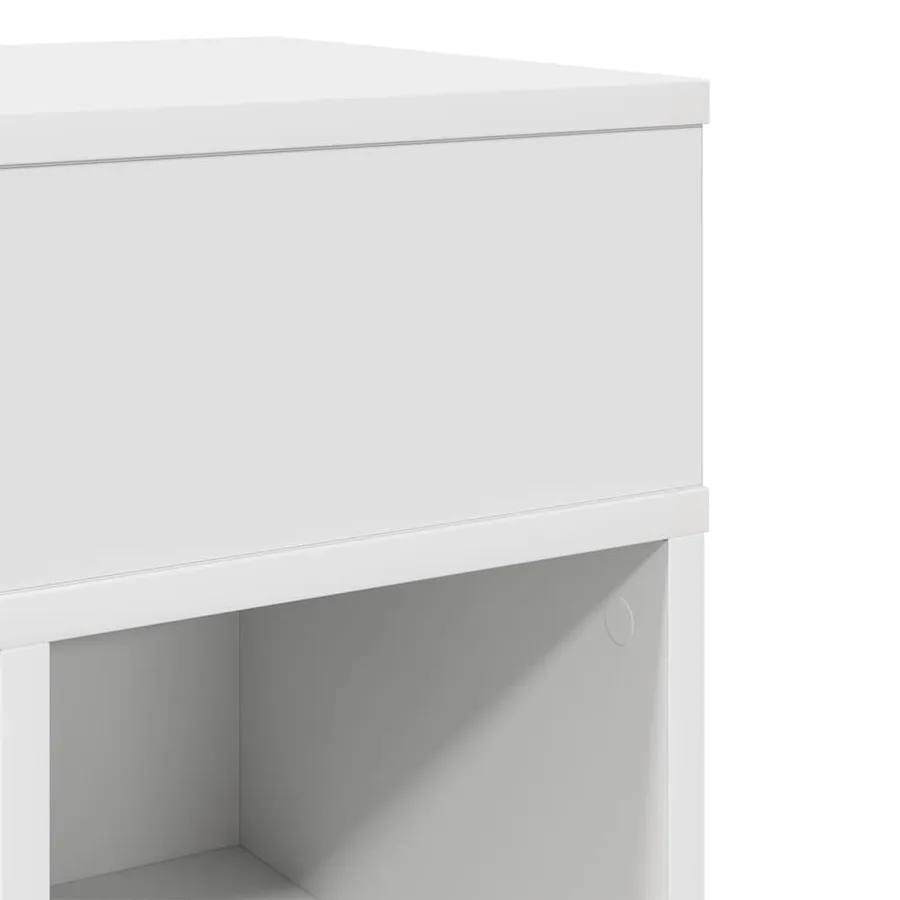 Tables de chevet 2 pcs avec tiroir blanc 25x31x66 cm - 9
