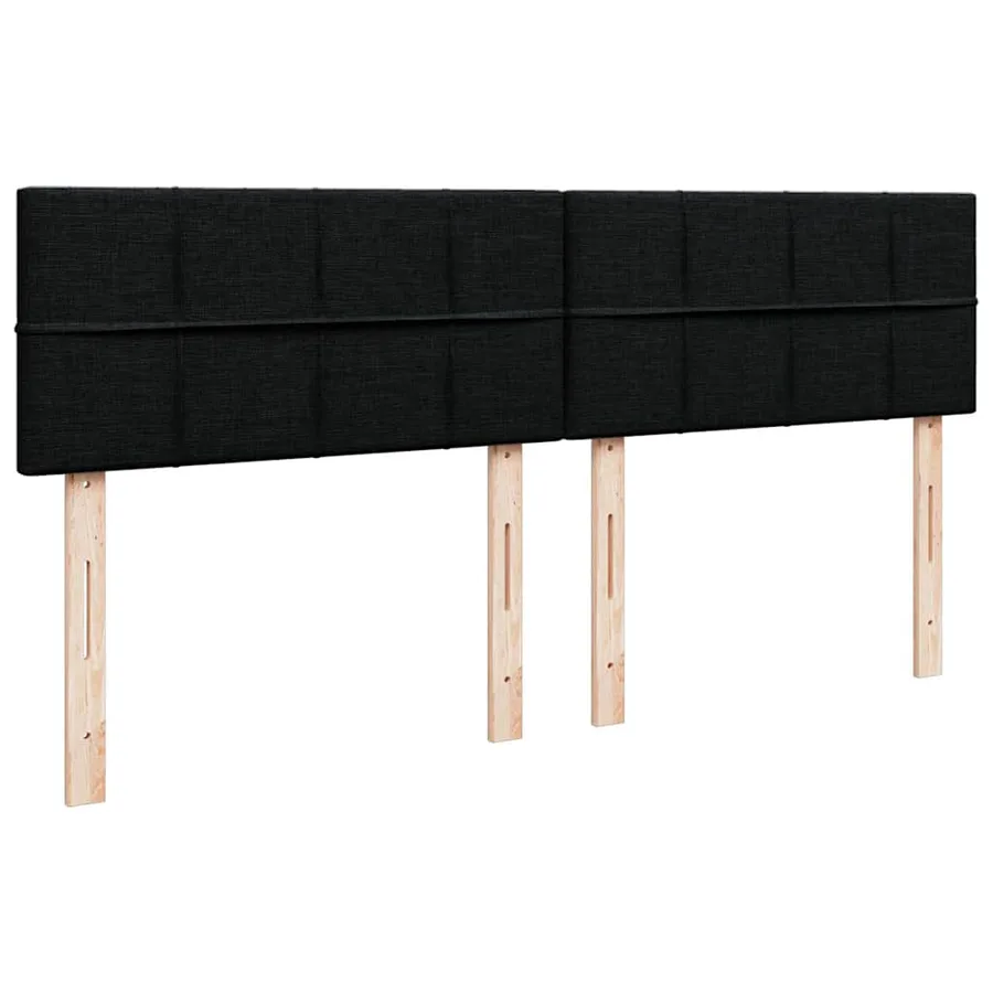 Cadre de lit ottoman avec matelas noir 180x200cm tissu - 13
