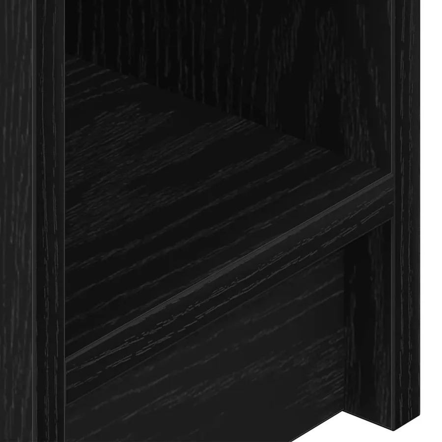 Table de chevet avec tiroir chêne noir 20x36x60 cm - 9