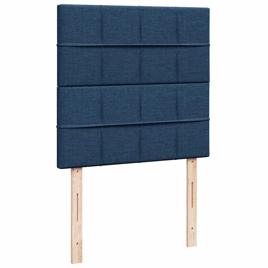 Lit ottoman avec matelas bleu 90x200 cm tissu - 9