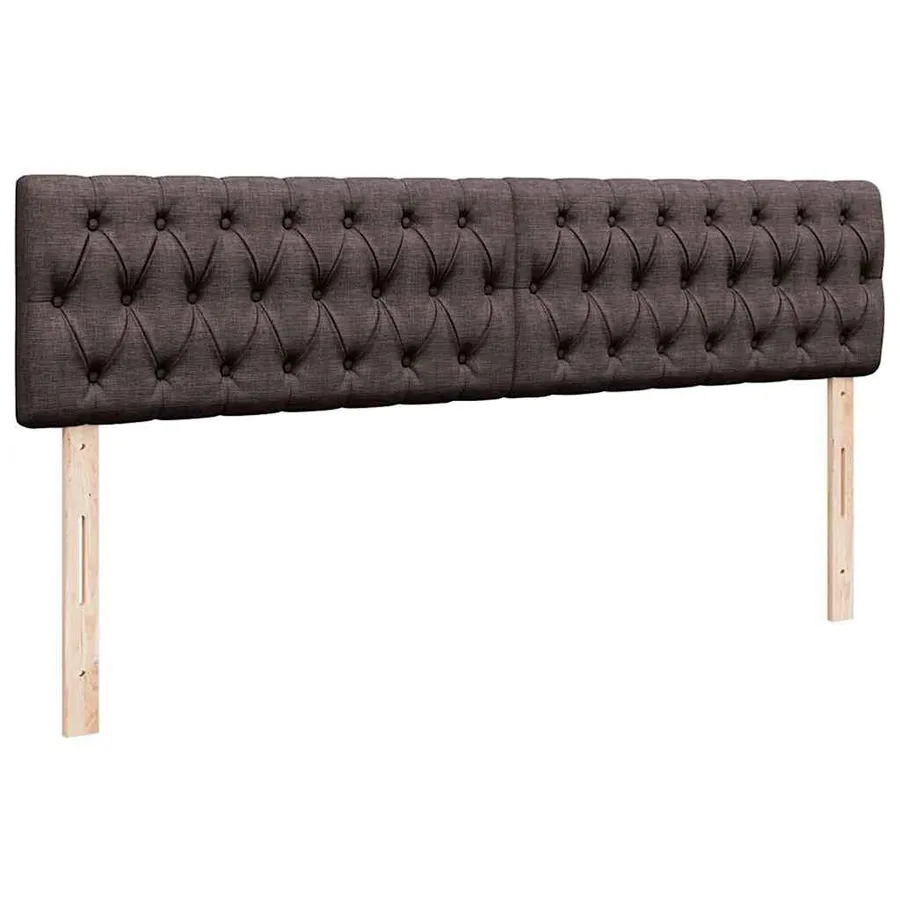 Cadre de lit ottoman avec matelas marron foncé 180x200 cm tissu - 10