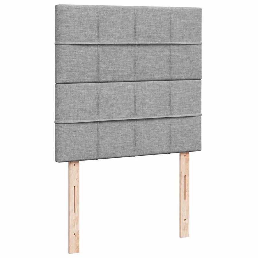 Lit ottoman avec matelas gris clair 90x200 cm tissu - 9