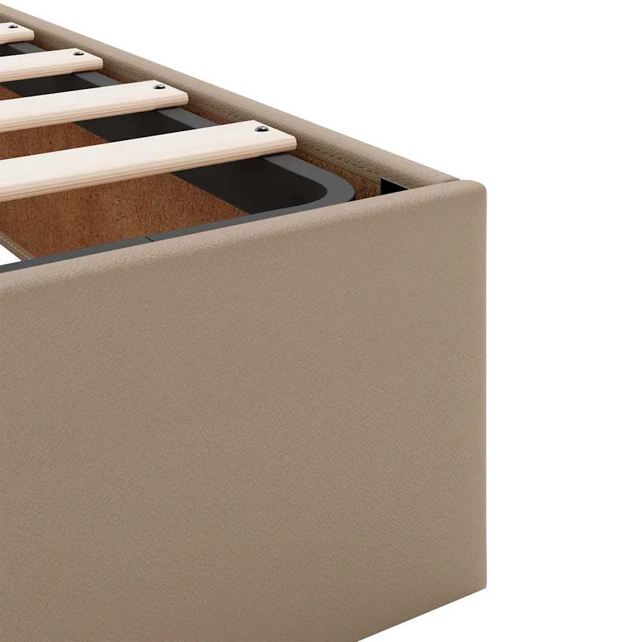 Cadre de lit ottoman sans matelas cappuccino 120x200 cm - 11