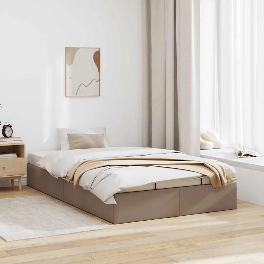 Cadre de lit ottoman sans matelas cappuccino 120x200 cm - 3