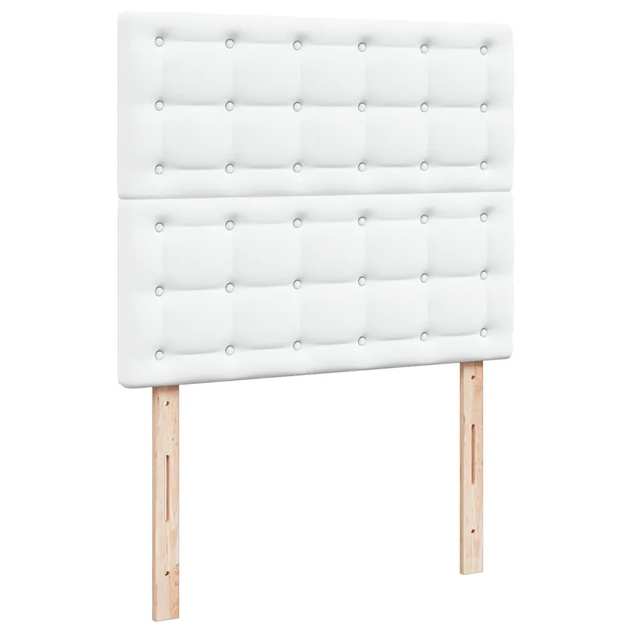 Cadre de lit ottoman avec matelas blanc 120x200 cm similicuir - 9