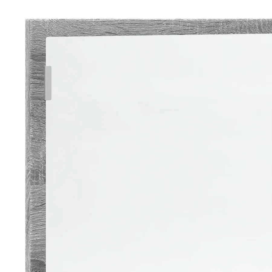 Miroir de salle de bain à LED sonoma gris bois d'ingénierie - 9