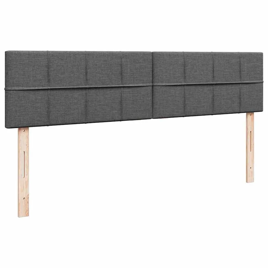 Cadre de lit ottoman avec matelas gris foncé 180x200cm tissu - 10
