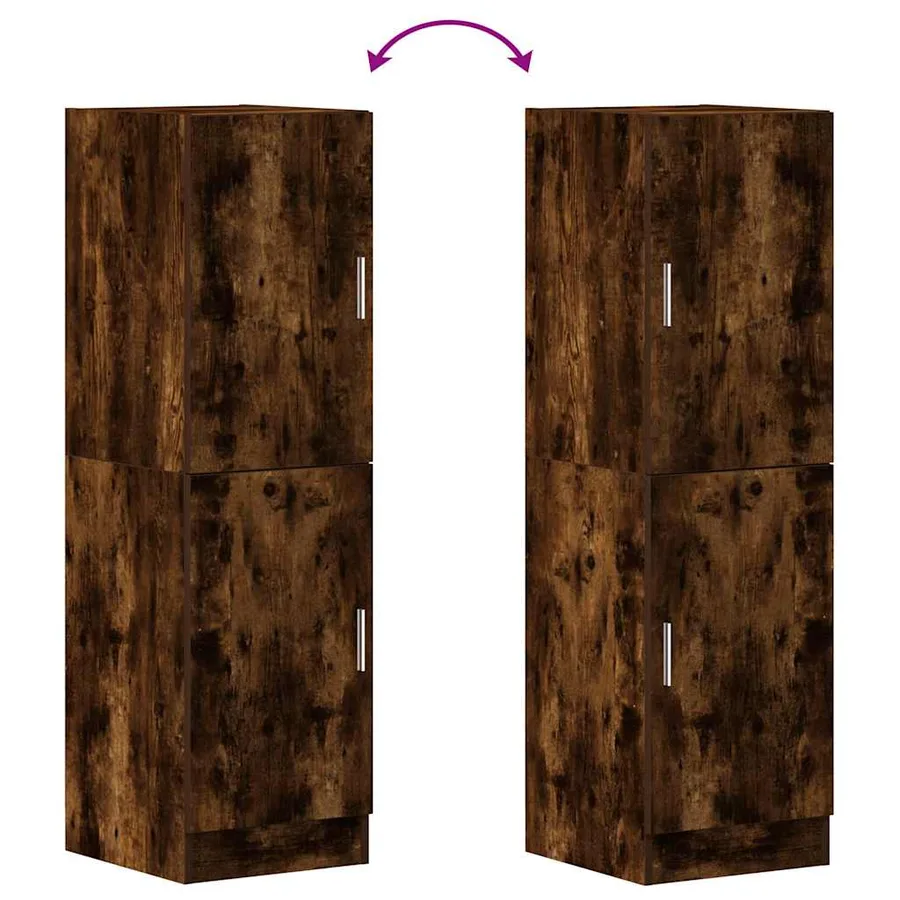Armoire de cuisine chêne fumé 38x41,5x131,5 cm bois ingénierie - 8