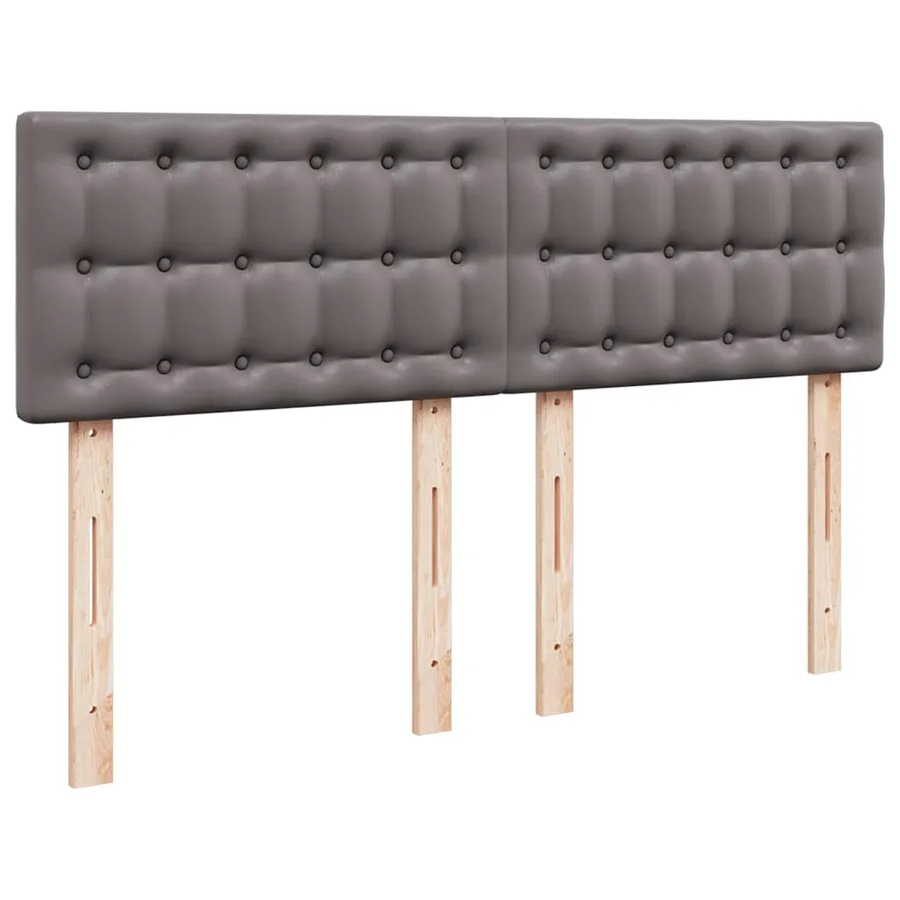 Lit ottoman avec matelas & LED Gris 140x190cm similicuir - 13