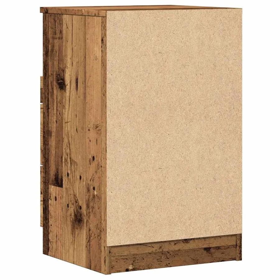 Tables de chevet 2 pcs vieux bois 40x36x65 cm bois d'ingénierie - 6