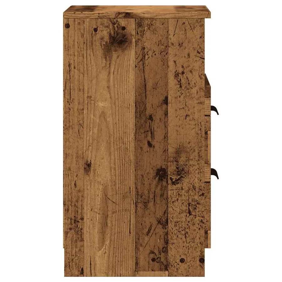 Tables de chevet 2 pcs vieux bois 40x36x65 cm bois d'ingénierie - 7