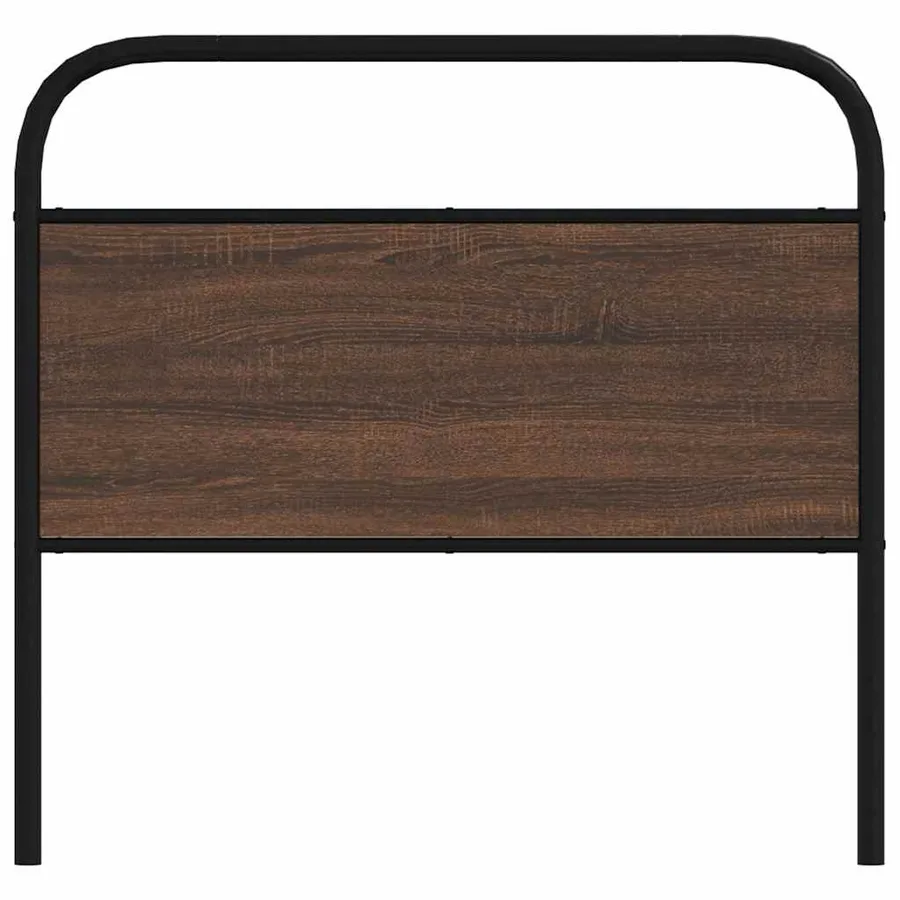 Tête de lit de remplacement chêne marron 100 cm acier et bois d'ingénierie - 3