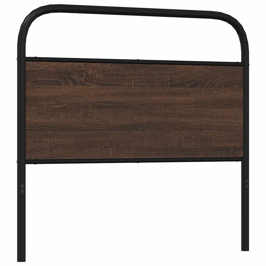 Tête de lit de remplacement chêne marron 100 cm acier et bois d'ingénierie - 5