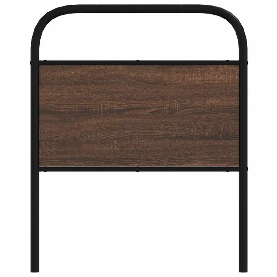 Tête de lit de remplacement chêne marron 80 cm acier et bois d'ingénierie - 3