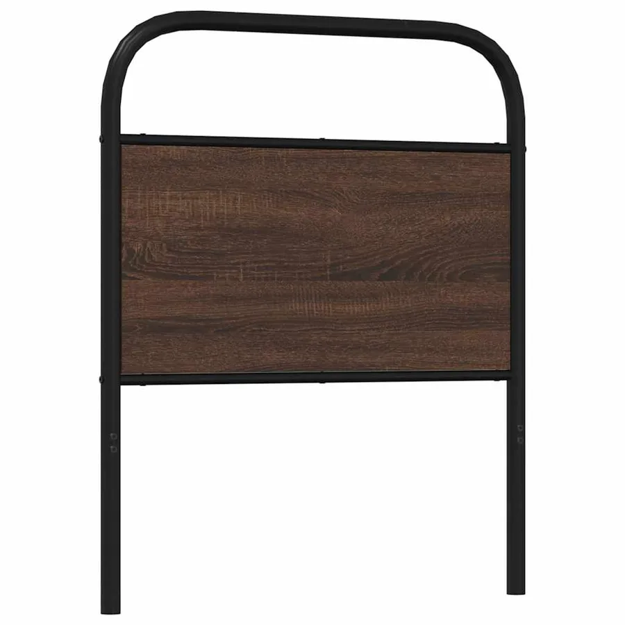 Tête de lit de remplacement chêne marron 80 cm acier et bois d'ingénierie - 5