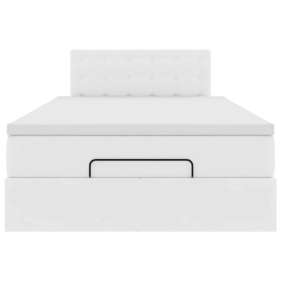 Lit ottoman avec matelas & LED blanc pur 120x190cm similicuir - 8