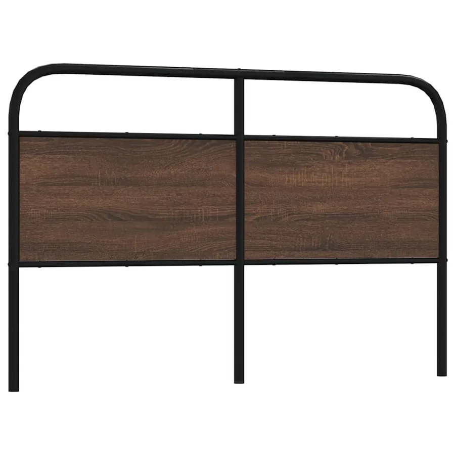 Tête de lit de remplacement chêne marron 150 cm acier et bois d'ingénierie