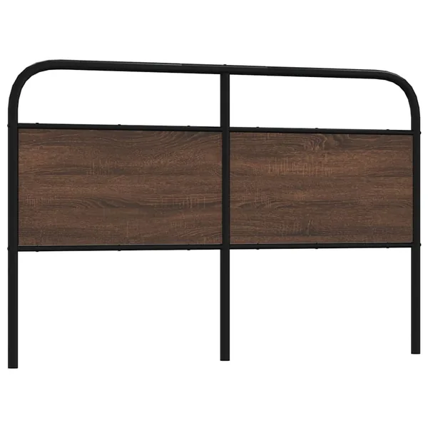 Tête de lit de remplacement chêne marron 150 cm acier et bois d'ingénierie