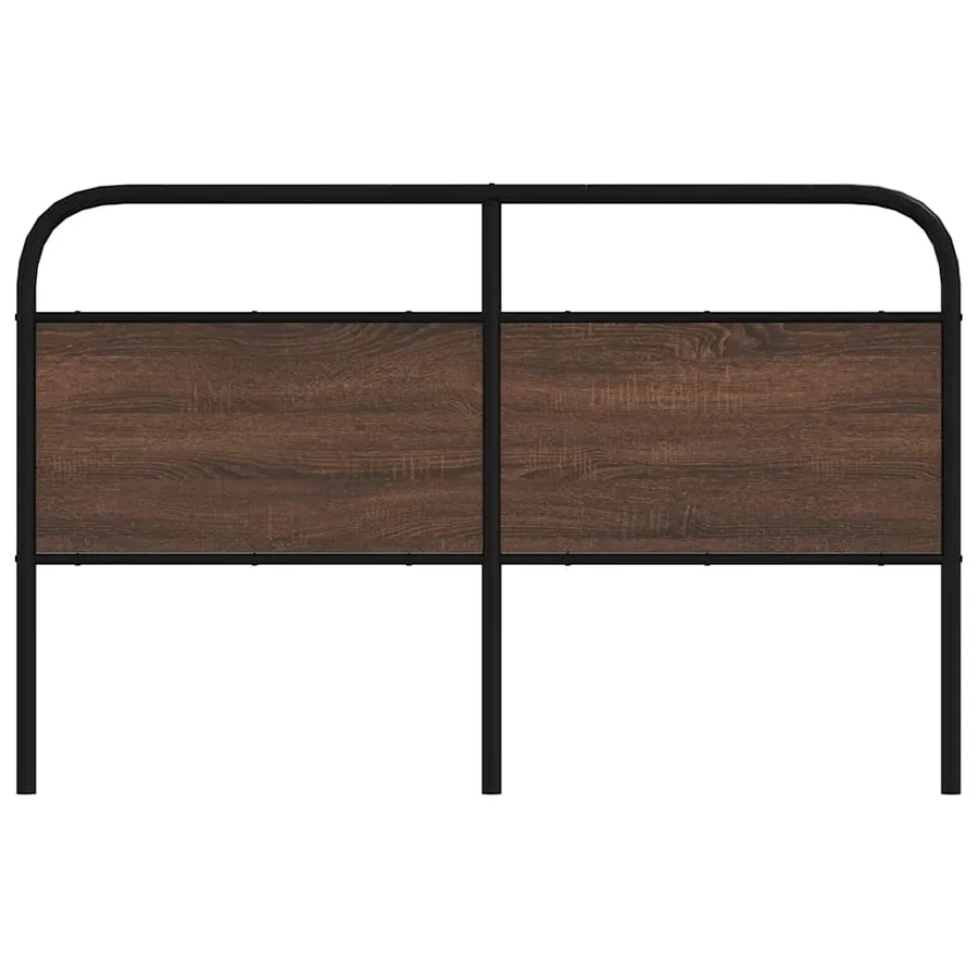 Tête de lit de remplacement chêne marron 150 cm acier et bois d'ingénierie - 3