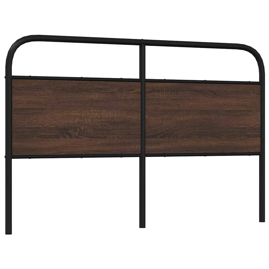 Tête de lit de remplacement chêne marron 150 cm acier et bois d'ingénierie - 5