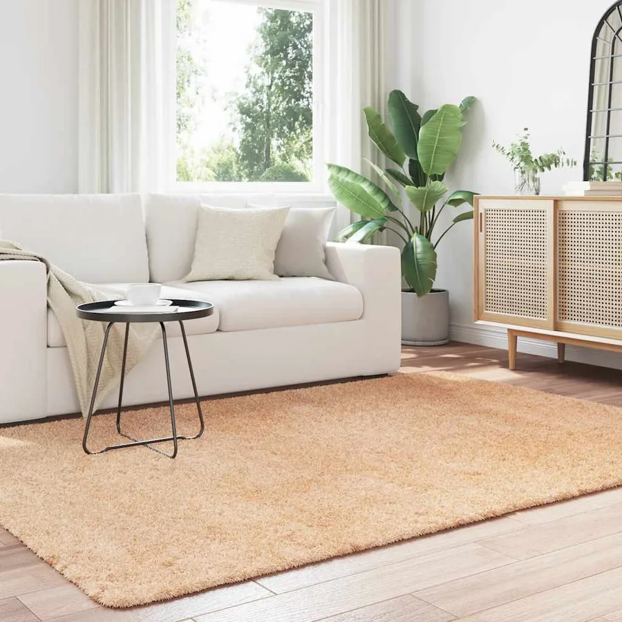 Tapis Shaggy à poils longs NAVARRA beige 160x230 cm polyester - 3