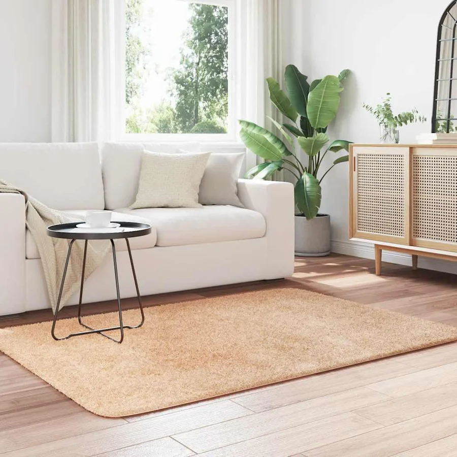 Tapis Shaggy à poils longs NAVARRA beige 120x170 cm polyester - 3