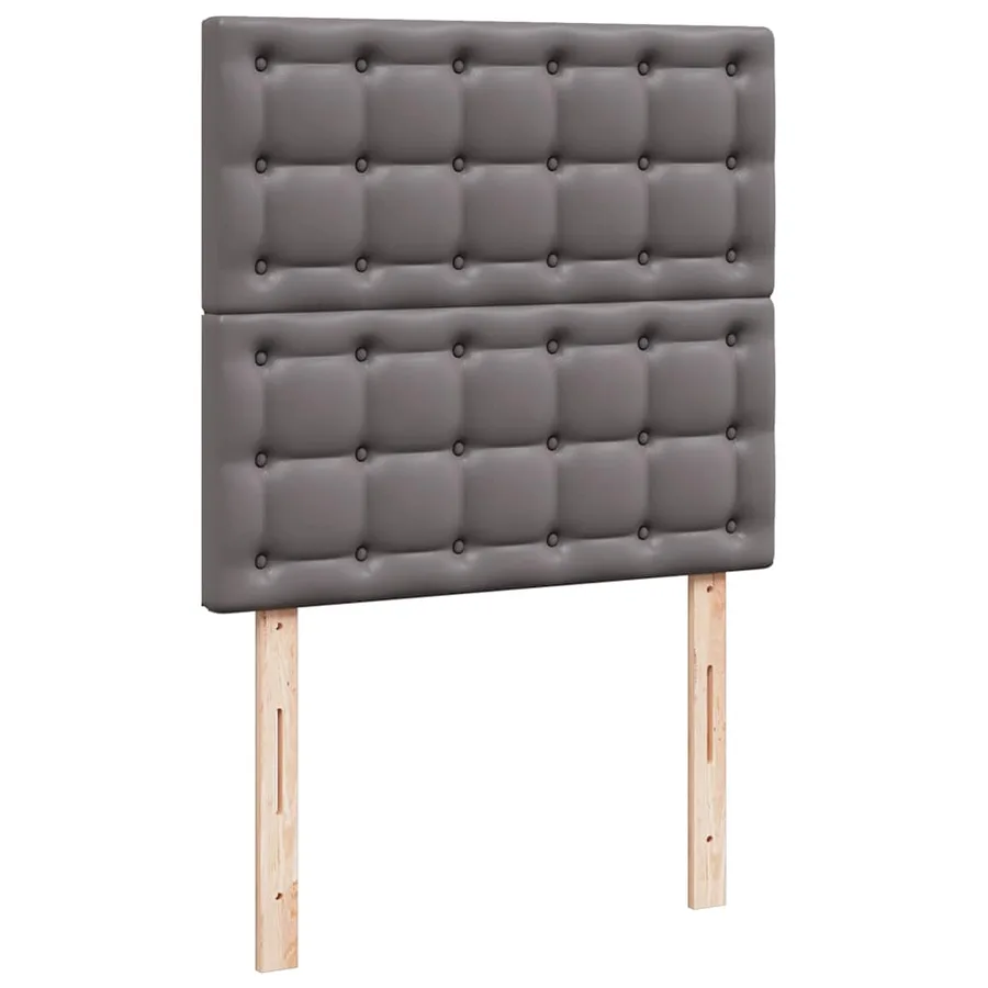 Cadre de lit ottoman avec matelas gris 180x200 cm similicuir - 11