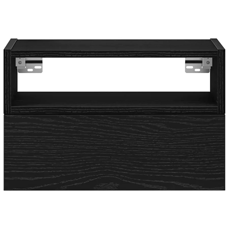 Table de chevet murale noir 45x26x28,5 cm - 4