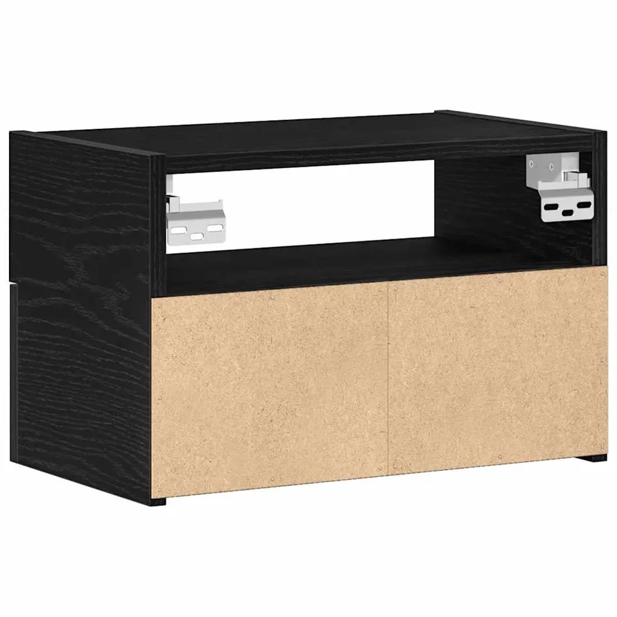 Table de chevet murale noir 45x26x28,5 cm - 7